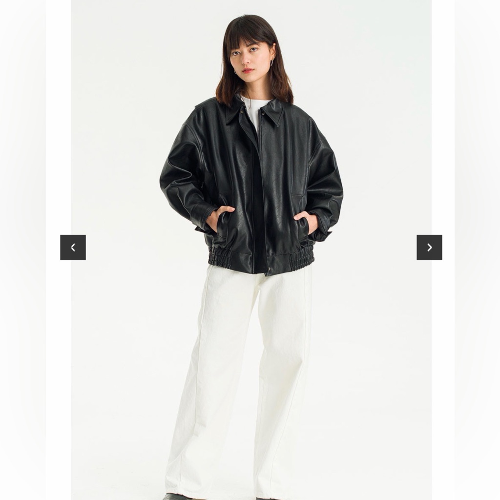 Olive Clothing - Marlowe Faux Leather Bomber